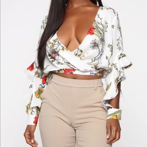 Fashion nova floral blouse